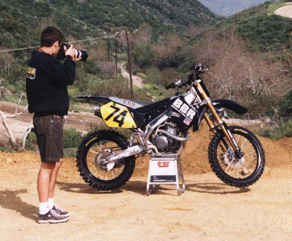 Tim Olson (MXA) shooting the BBR YZ400