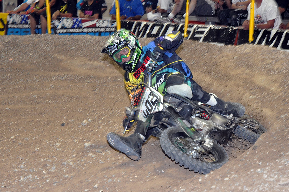 Abrigo on his way to winning the Mini Moto SX 2012 World Final