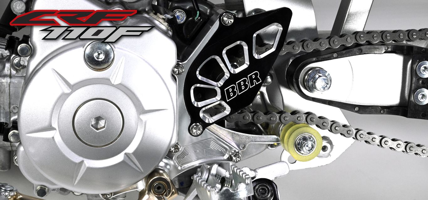 CRF110F Shift Shaft Support and Sprocket Guard