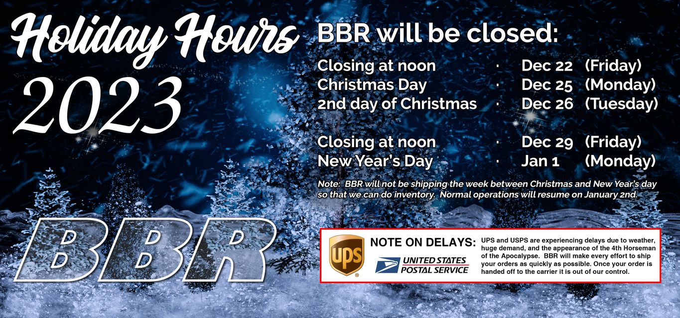 BBR 2023 Holiday Hours