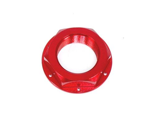 Steering Stem Nut - Billet Aluminum, Red / (M22x1.0)